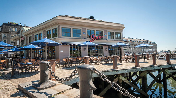 Joe's Waterfront exterior on the Boston Harbor